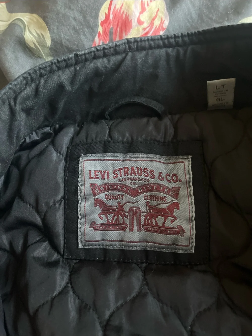 Levi’s Men's Black Military-Style Washed Cotton Jacket - Like New